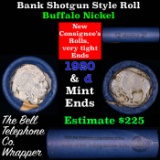 Buffalo Nickel Shotgun Roll in Old Bank Style 'Bell Telephone'  Wrapper 1920 & D Mint Ends