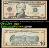 **Star Note** 2004-A $10 Green Seal Federal Reserve Note Signatures Cabral & Snow Grades Gem++ CU