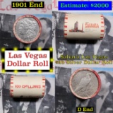 ***Auction Highlight*** Full Morgan/Peace Casino Las Vegas Sahara silver $1 roll $20, 1901 & D end (