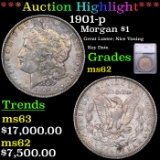 ***Auction Highlight*** 1901-p Morgan Dollar $1 Graded ms62 By SEGS (fc)