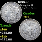 1890-cc Morgan Dollar $1 Grades vf++