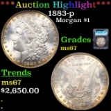 ***Auction Highlight*** 1883-p Morgan Dollar $1 Graded ms67 By ICG (fc)