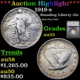 ***Auction Highlight*** 1919-s Standing Liberty Quarter 25c Graded au53 By SEGS (fc)