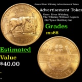 Green River Whiskey Advertisement Token Grades GEM+ Unc