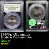 1992-p Olympics Modern Commem Half Dollar 50c Graded ms69 By USCG