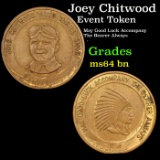 Joey Chitwood Auto Thrill Show Event Token Grades Choice Unc BN