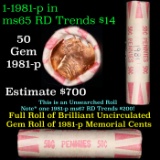 Shotgun Lincoln 1c roll, 1981-p 50 pcs Brandt Wrapper