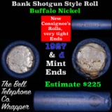 Buffalo Nickel Shotgun Roll in Old Bank Style 'Bell Telephone'  Wrapper 1927 & D Mint Ends