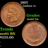 1907 Indian Cent 1c Grades GEM Unc BN