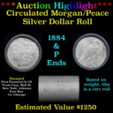 ***Auction Highlight***  First Financial Shotgun 1884 & 'P' Ends Mixed Morgan/Peace Silver dollar ro