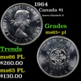 1964 Canada Dollar $1 Grades GEM+ PL