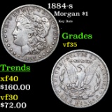 1884-s Morgan Dollar $1 Grades vf++