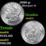 1886-p Morgan Dollar $1 Grades Select+ Unc