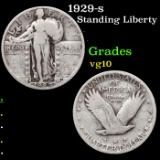 1929-s Standing Liberty Quarter 25c Grades vg+