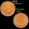 1908 Indian Cent 1c Grades Choice AU