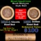 Mixed small cents 1c orig shotgun roll, 1918-d Wheat Cent, 1888 Indian Cent other end, Brinks Wrappe