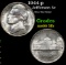1944-p Jefferson Nickel 5c Grades GEM+ 5fs