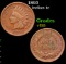 1893 Indian Cent 1c Grades vf++