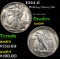 1944-d Walking Liberty Half Dollar 50c Grades Choice+ Unc