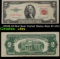 1953B $2 Red Seal United States Note Fr-1511 Grades vf+