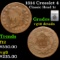 1814 Crosslet 4 Classic Head Large Cent S-294 1c Graded vg10 details By SEGS