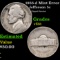 1955-d Mint Error Jefferson Nickel 5c Grades vf++.