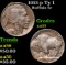 1913-p Ty I Buffalo Nickel 5c Grades Choice AU