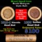 Mixed small cents 1c orig shotgun roll, 1918-d Lincoln cent, 1899 Indian Cent other end, Brinks Wrap