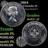 1964 Canada Dollar $1 Grades GEM+ PL