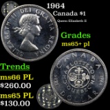 1964 Canada Dollar $1 Grades GEM+ PL