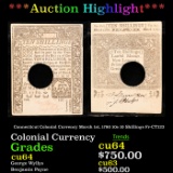***Auction Highlight*** Connecticut Colonial Currency March 1st, 1780 10s 10 Shillings Fr-CT223 Grad