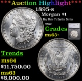 ***Auction Highlight*** 1895-s Morgan Dollar $1 Graded ms63+ By SEGS (fc)