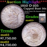 ***Auction Highlight*** 1810 Capped Bust Half Dollar O-105 50c Graded ms62+ By SEGS (fc)