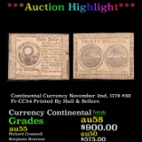 ***Auction Highlight*** Continental Currency November 2nd, 1776 $30 Fr-CC54 Printed By Hall & Seller