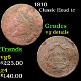 1810 Classic Head Large Cent 1c Grades vg details