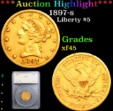 ***Auction Highlight*** 1897-s Gold Liberty Half Eagle $5 Graded xf45 By SEGS (fc)