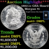 ***Auction Highlight*** 1882-cc Morgan Dollar GSA Hoard $1 Grades Select Unc+ DMPL (fc)
