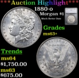 ***Auction Highlight*** 1880-o Morgan Dollar $1 Graded ms63+ By SEGS (fc)