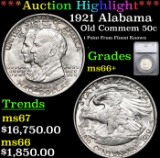 ***Auction Highlight*** 1921 Alabama  Old Commem Half Dollar Near TOP POP! 50c Graded ms66+ By SEGS