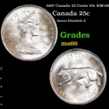 1967 Canada 25 Cents 25c KM-68 Grades GEM+ Unc