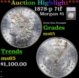 ***Auction Highlight*** 1878-p 7tf Morgan Dollar $1 Graded ms65 By SEGS (fc)