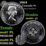 1964 Canada Dollar $1 Grades GEM++ PL