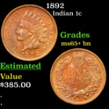 1892 Indian Cent 1c Grades GEM+ Unc BN