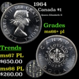 1964 Canada Dollar $1 Grades GEM++ PL