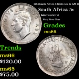 1952 South Africa 5 Shillings 5s KM-41 Grades GEM+ Unc