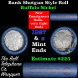 Buffalo Nickel Shotgun Roll in Old Bank Style 'Bell Telephone'  Wrapper 1927 & s Mint Ends