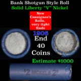 Liberty Nickel Shotgun Roll in Old Bank Style  Wrapper 1906 & p Mint Ends