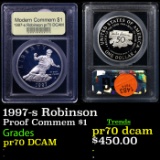Proof 1997-s Robinson Modern Commem Dollar $1 Graded GEM++ Proof Deep Cameo BY USCG