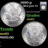1880-p Morgan Dollar $1 Graded ms65 By SEGS