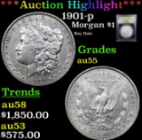 ***Auction Highlight*** 1901-p Morgan Dollar $1 Graded Choice AU By USCG (fc)